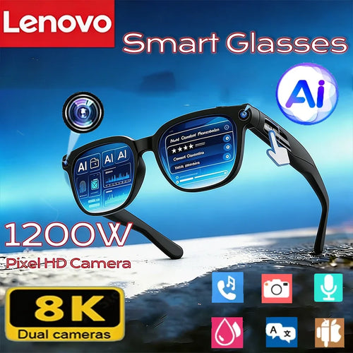 Lenovo AI Smart Glasses – Bluetooth Audio & Voice Assistant