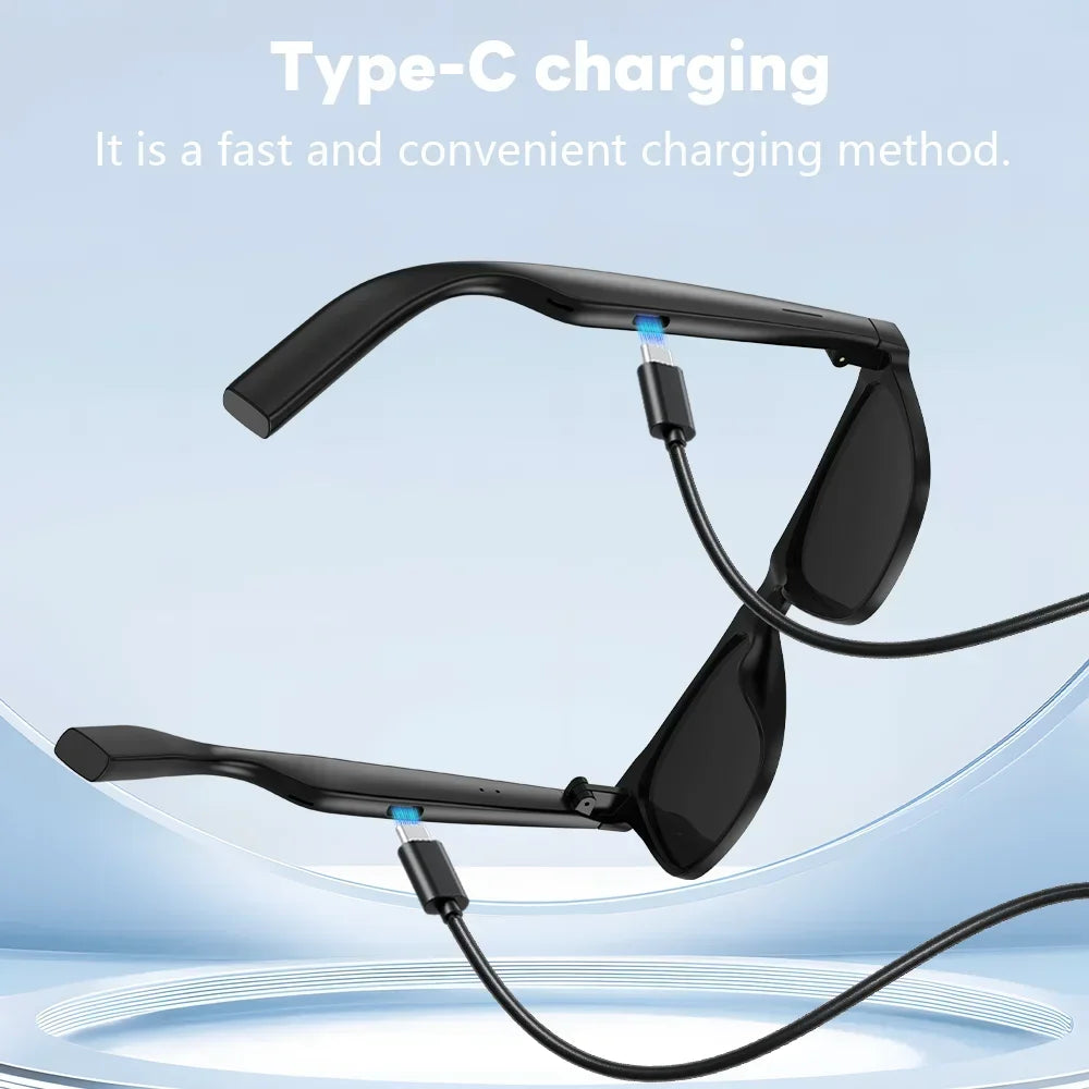 Lenovo AI Smart Glasses – Bluetooth Audio & Voice Assistant