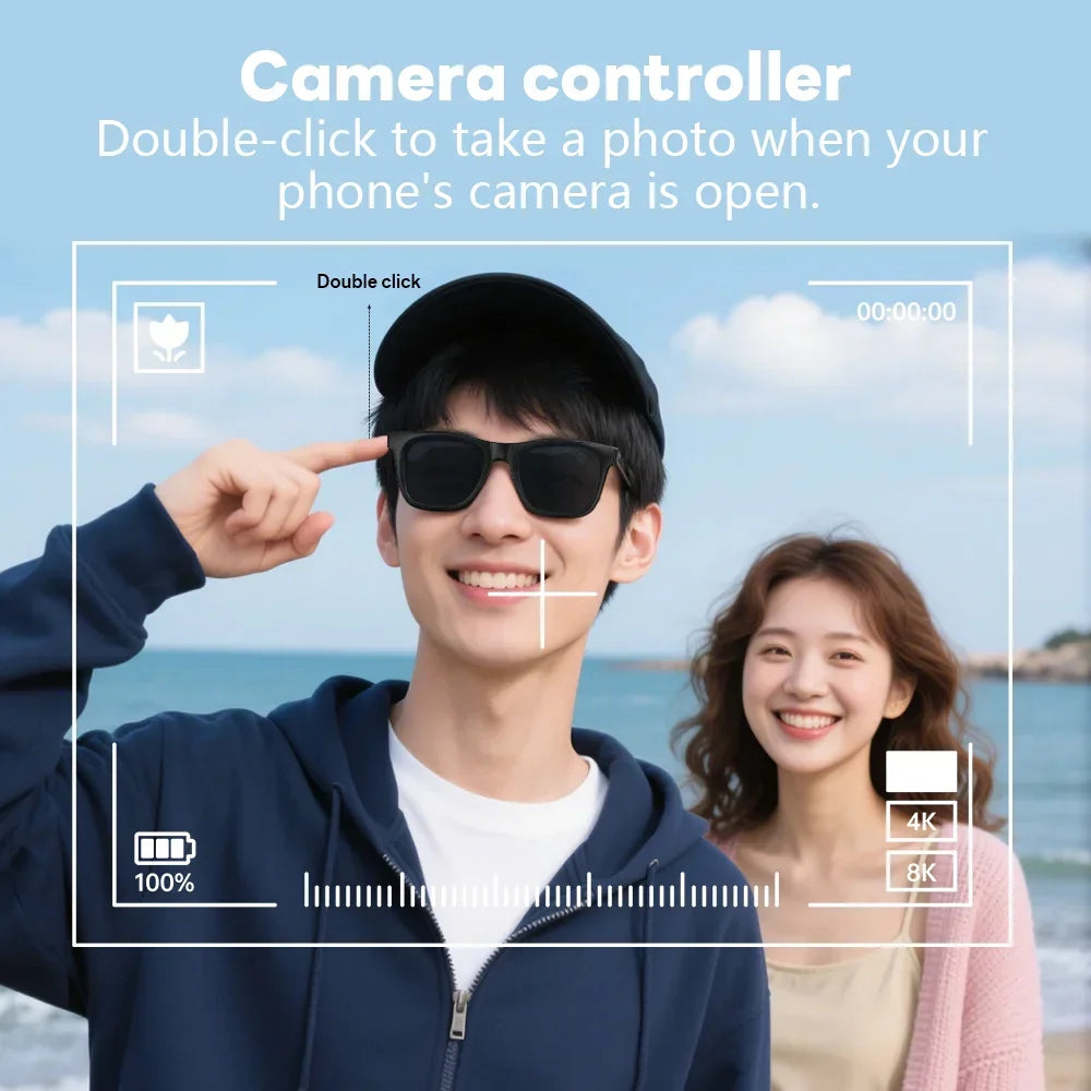 Lenovo AI Smart Glasses – Bluetooth Audio & Voice Assistant