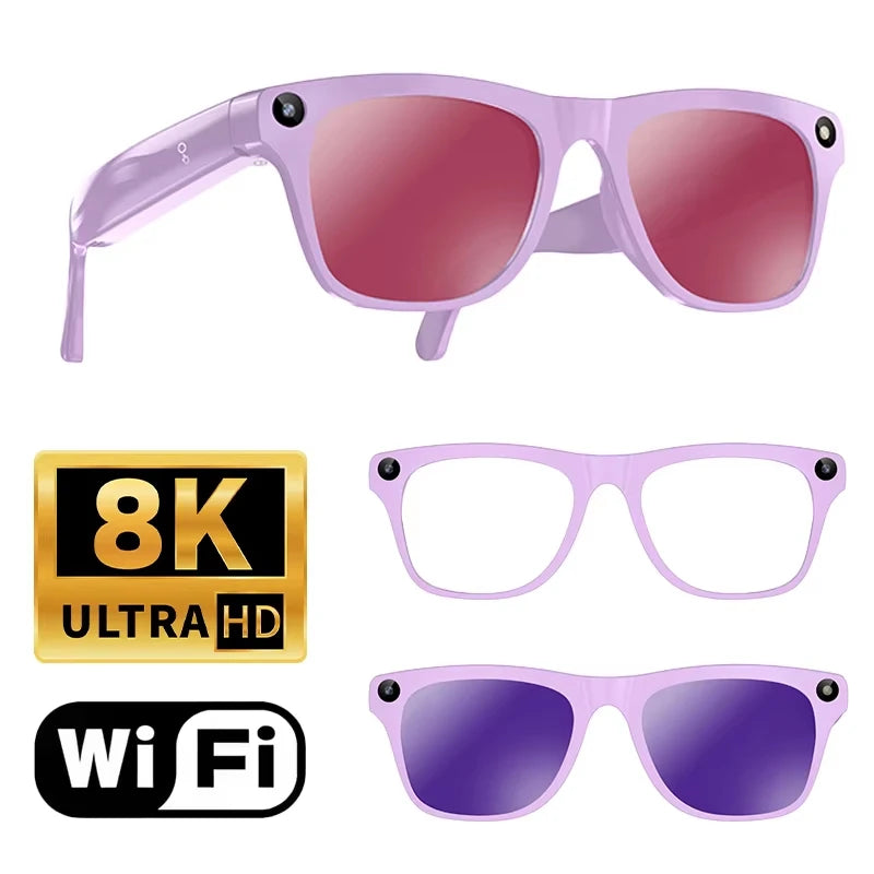 8MP AI Smart Sports Glasses – Camera & Translator