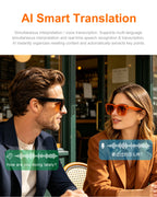 8MP AI Smart Sports Glasses – Camera & Translator