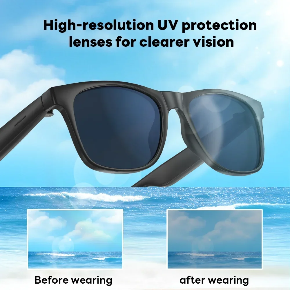 Lenovo AI Smart Glasses – Bluetooth Audio & Voice Assistant