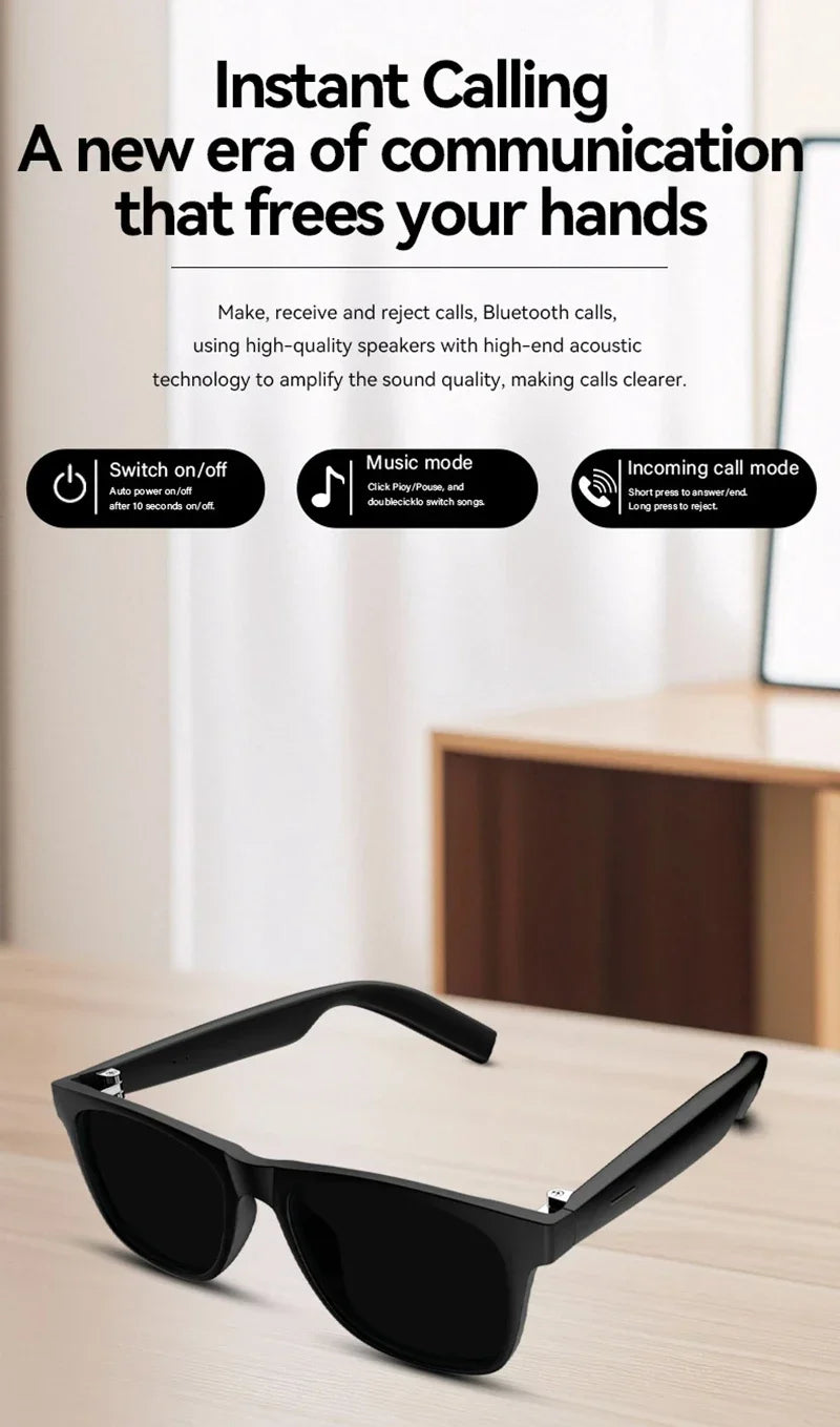 Lenovo AI Smart Glasses – Bluetooth Audio & Voice Assistant