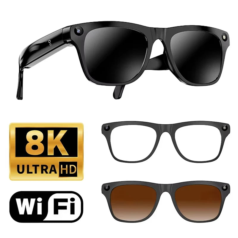 8MP AI Smart Sports Glasses – Camera & Translator