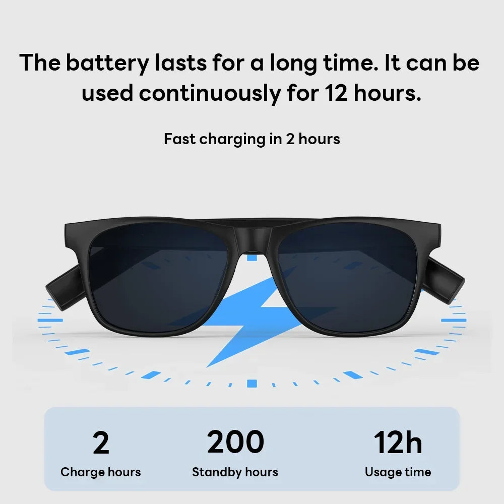 Lenovo AI Smart Glasses – Bluetooth Audio & Voice Assistant