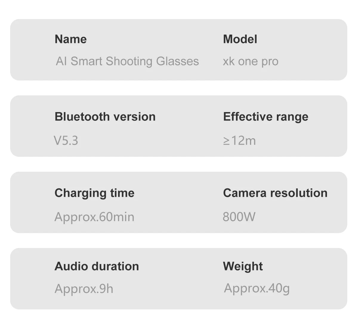 8MP AI Smart Sports Glasses – Camera & Translator