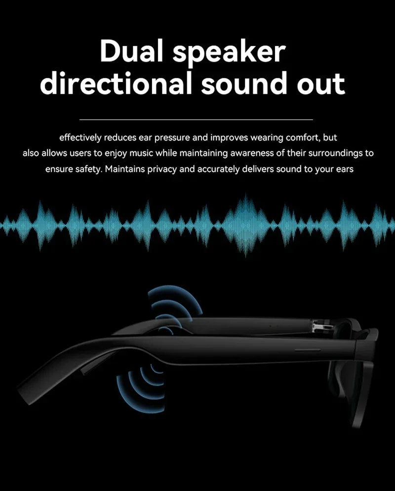 Lenovo AI Smart Glasses – Bluetooth Audio & Voice Assistant