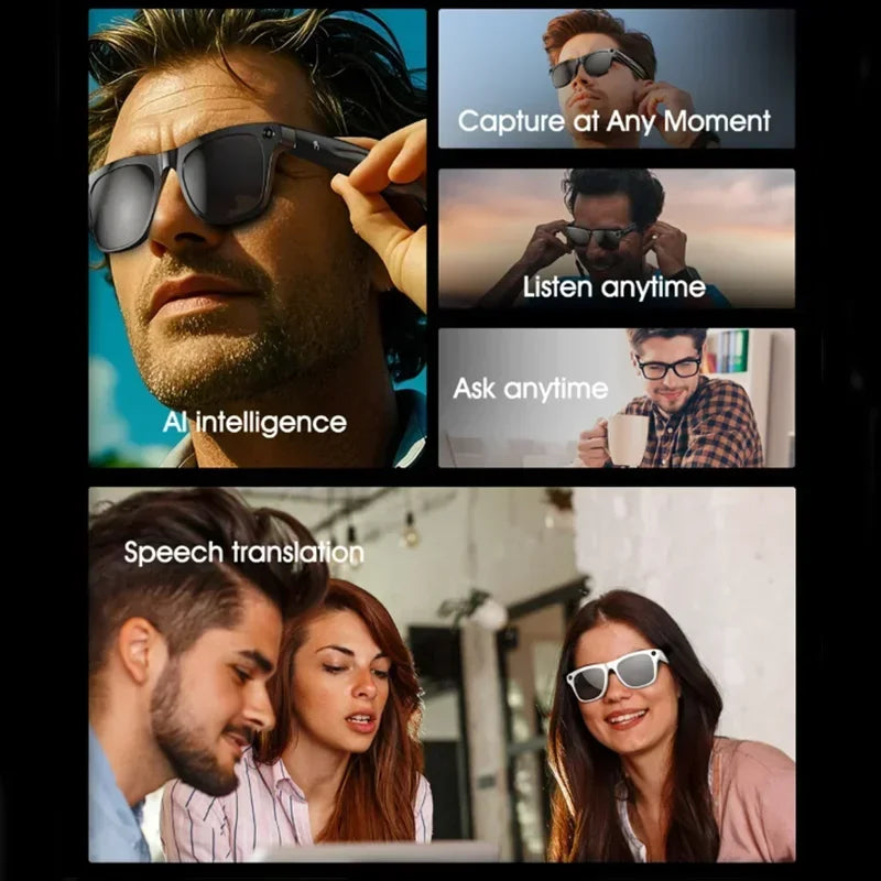 Lenovo AI Smart Glasses – Bluetooth Audio & Voice Assistant